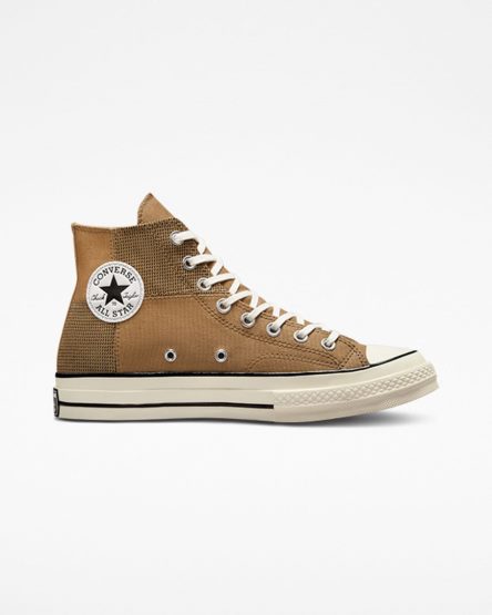 Tenis Converse Chuck 70 Patchwork Cano Alto Masculino Marrom Pretas | PT J071489